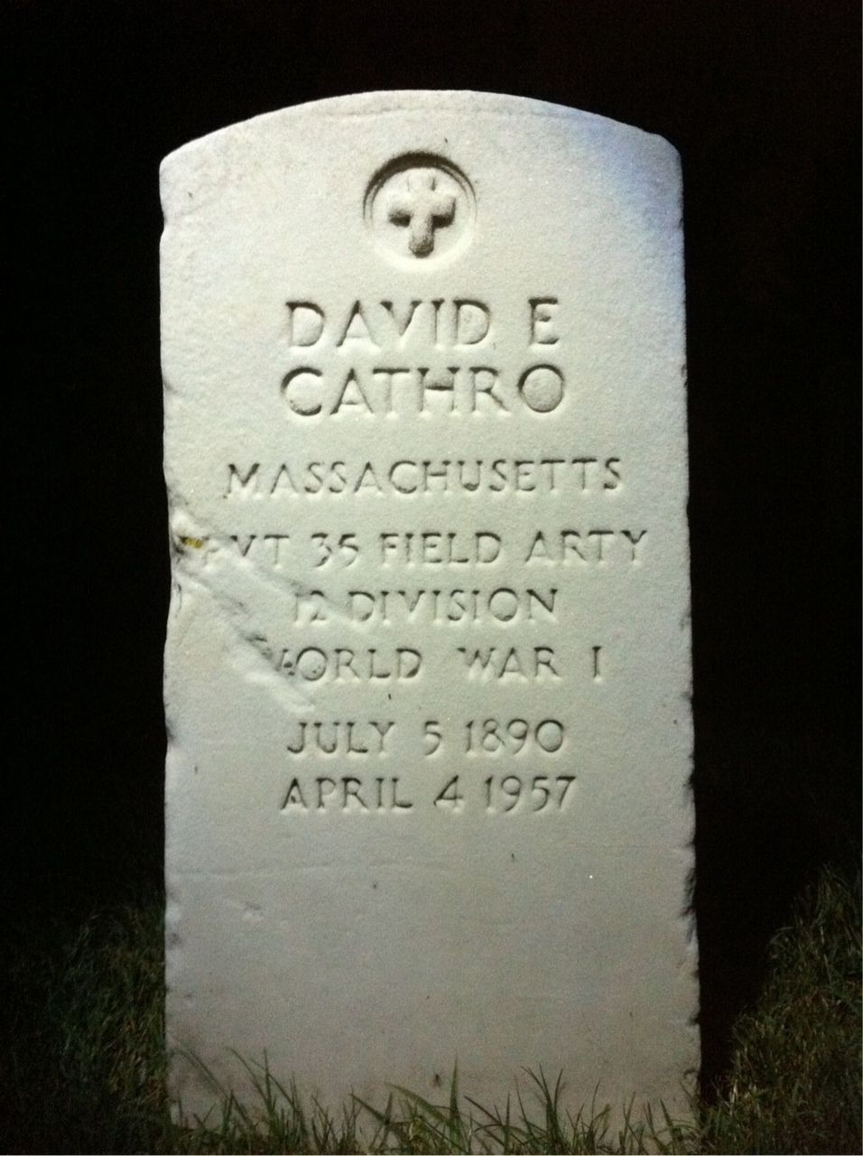 David E. Cathro headstone